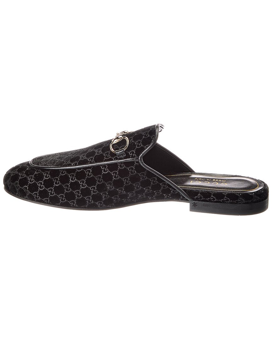 Gucci Princetown Gg Velvet Mule