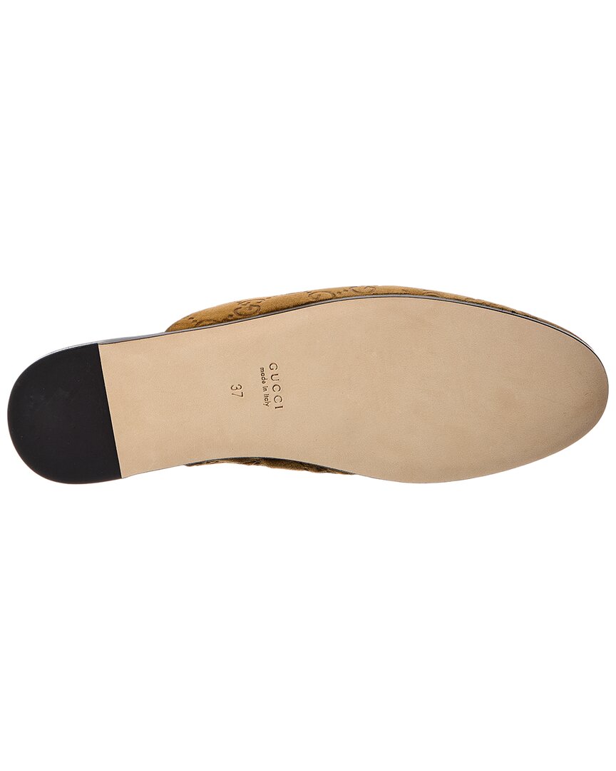 Gucci Horsebit Gg Suede Mule