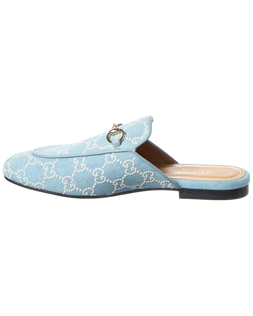 Gucci Giglio Princetown Canvas & Leather Mule