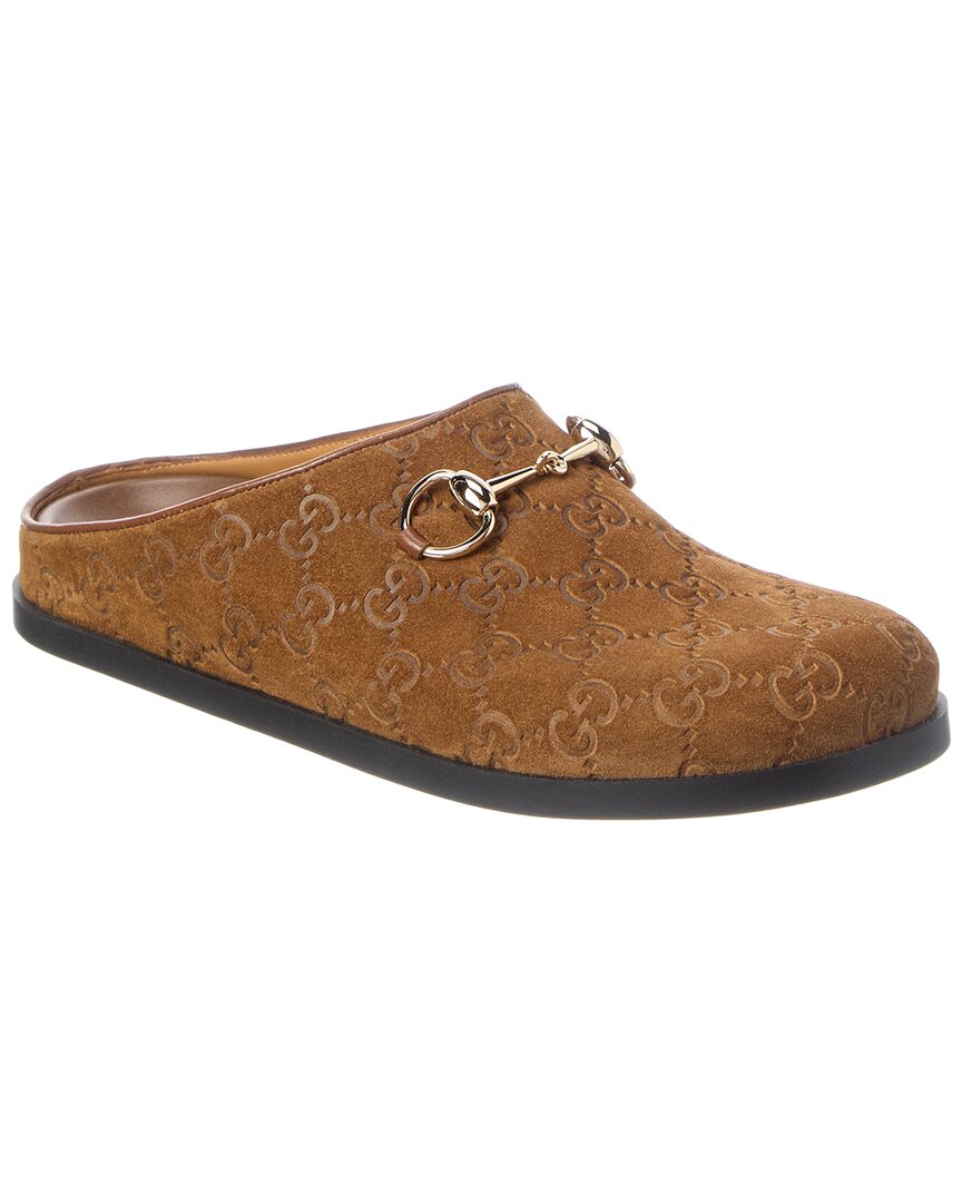 Gucci Horsebit Suede Mule