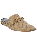 Gucci Ragazzo Canvas & Leather Mule