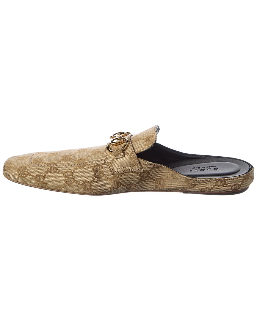 Gucci Ragazzo Canvas & Leather Mule
