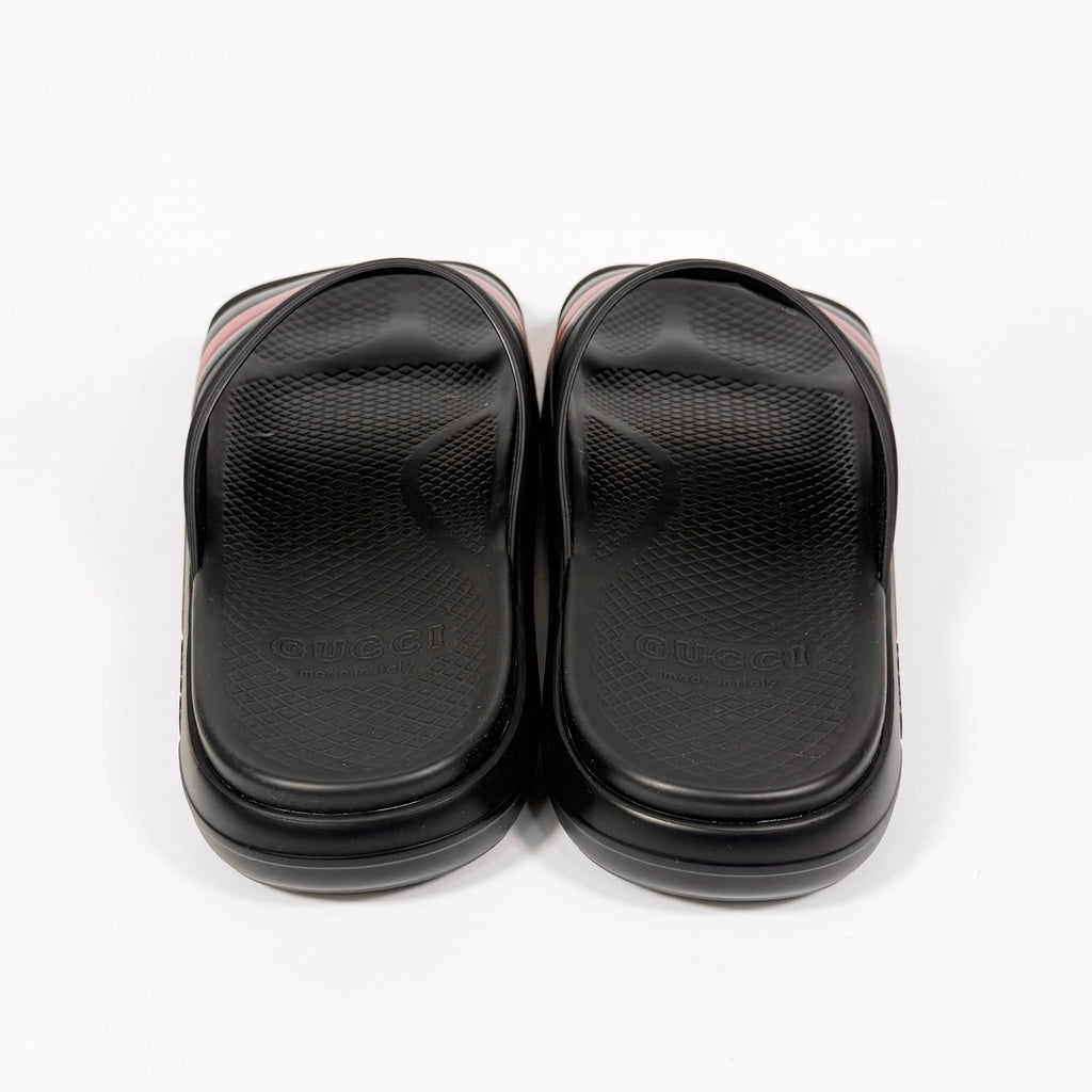 Gucci Web Rubber Pool Slide - Men’s 9.5
