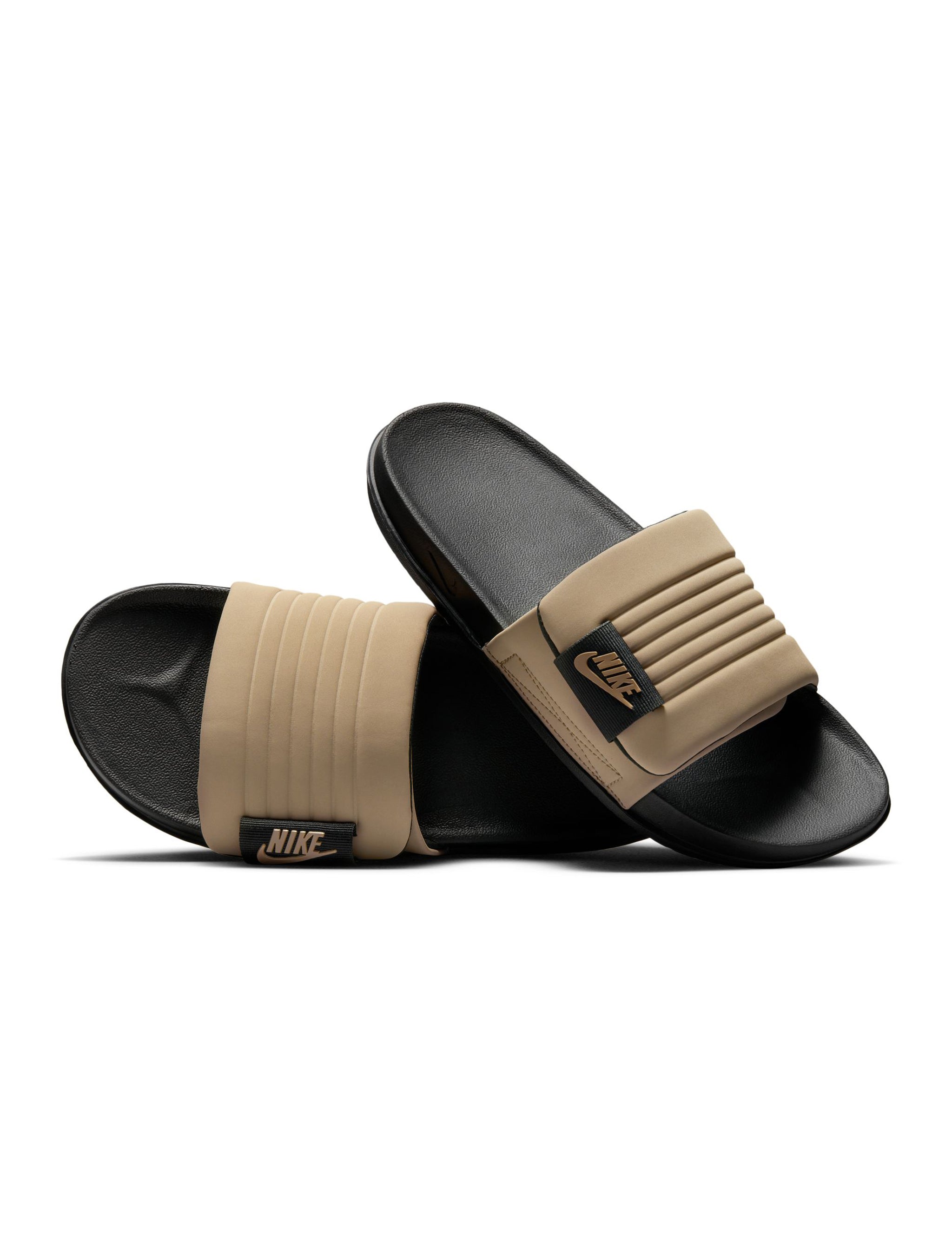 Nike Mens Offcourt Adjust Slides - Black/Khaki