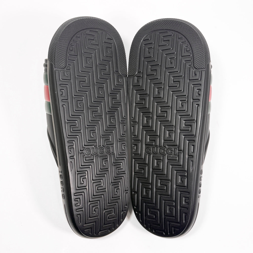 Gucci Web Rubber Pool Slide - Men’s 9.5