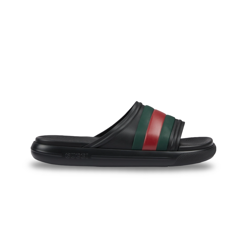 Gucci Web Rubber Pool Slide - Men’s 9.5