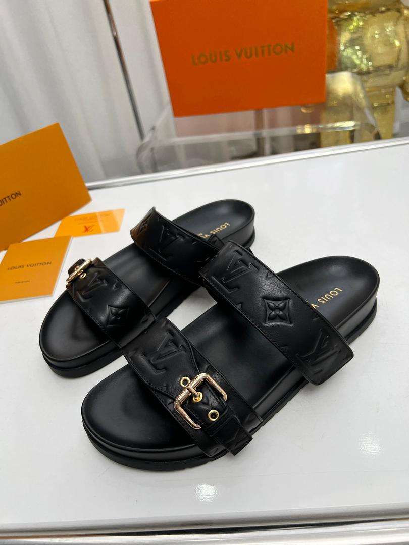 Louis vuitton Bom dia Flat mule Black