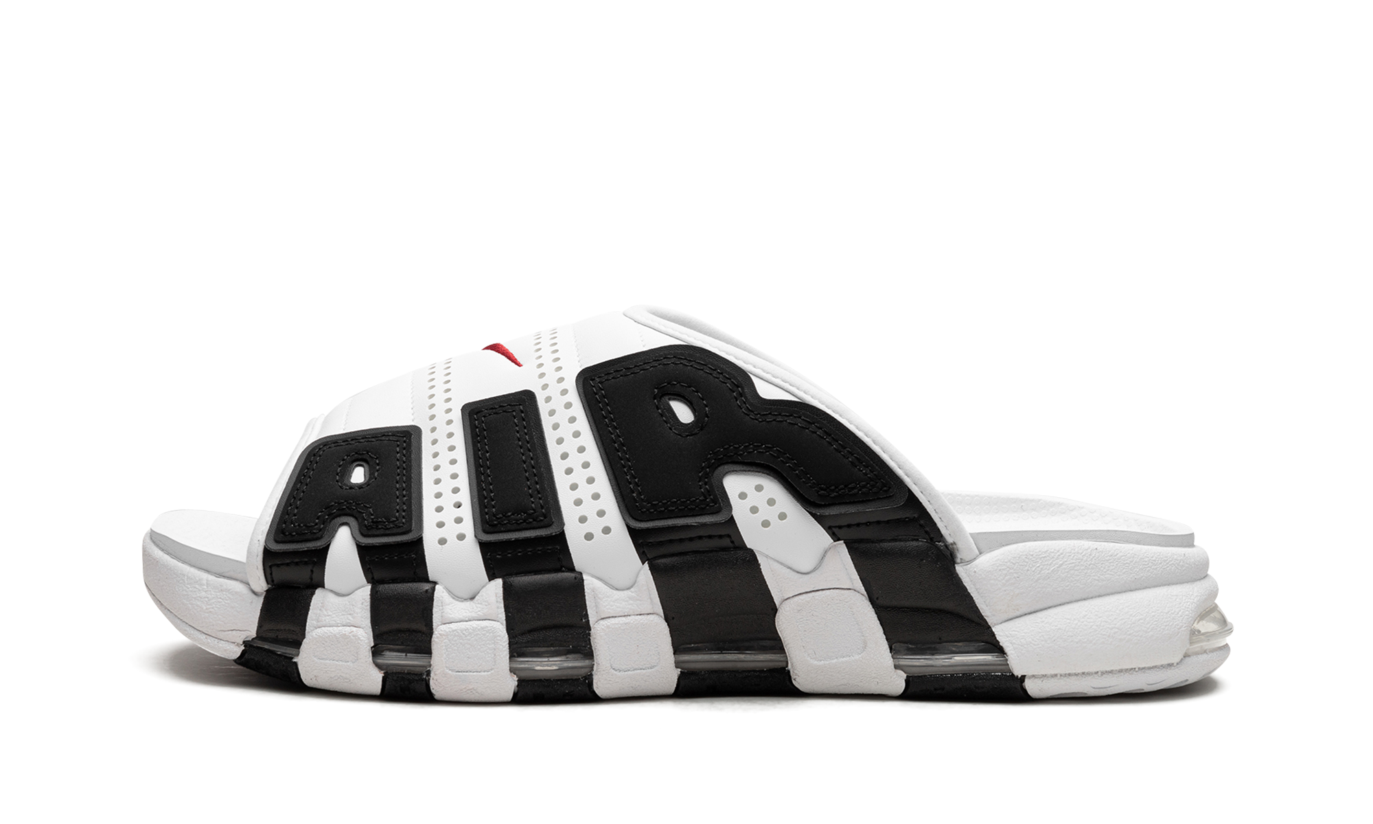 Air More Uptempo Slide NA "White Black Red" FB7815 100